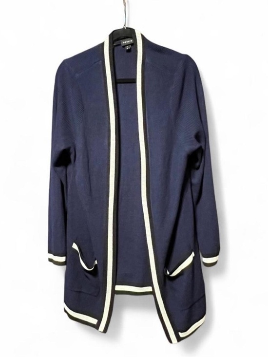 torrid Sweaters - Torrid Navy Ribbed Varsity Open Front Duster Cardigan Plus Size 2X Cozy Classic
